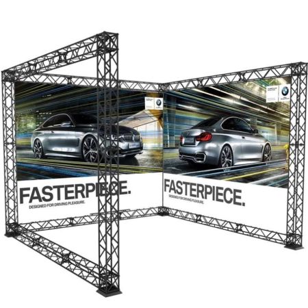 Modularna stena U oblika 3 x 3m, črna / 1 kos