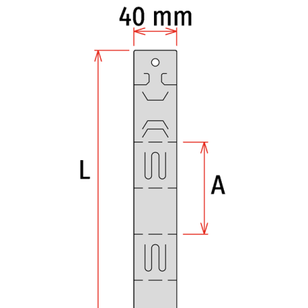 Trak za blister embalaže 825 mm / 50 kos