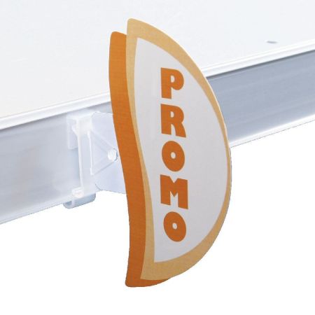 PVC pritrdilec za opozorilce 40 mm na polici / 100 kos